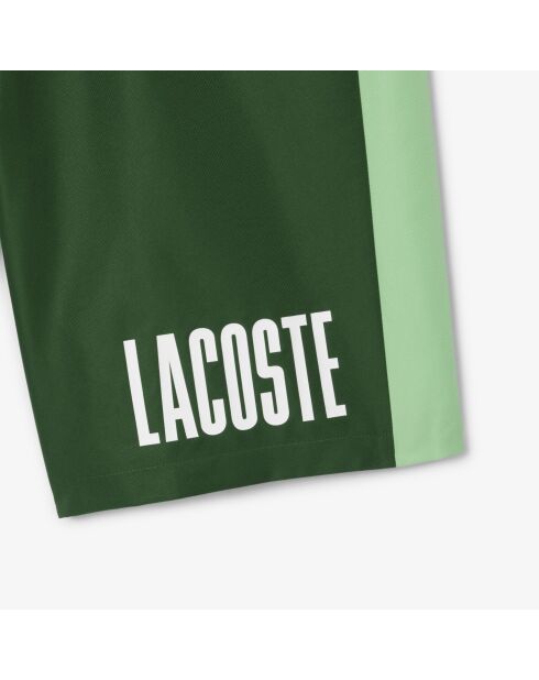 Sportshort met groen/limoenprint