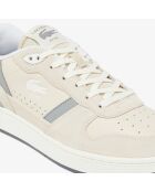 Sneakers T-Clip Set in pelle scamosciata bianco/grigio chiaro