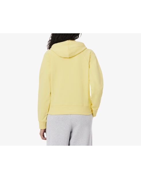 Sweatshirt zippé à capuche molleton jaune