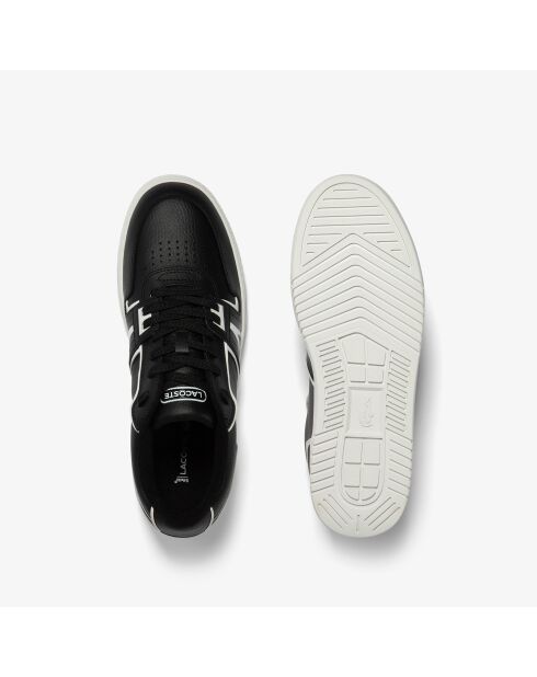 Sneakers L001 en cuir noir/blanc