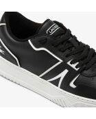 Sneakers L001 en cuir noir/blanc