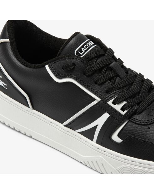 Sneakers L001 en cuir noir/blanc