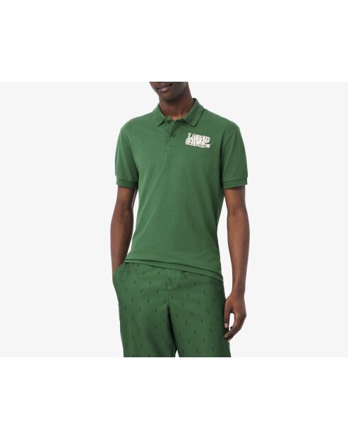Polo de golf Petit Piqué verde de corte holgado