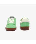 Zapatillas Baseshot de piel verde/chicle