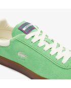 Zapatillas Baseshot de piel verde/chicle