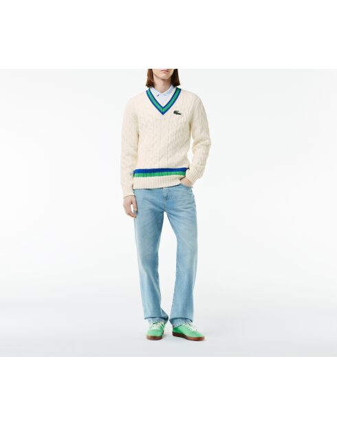 Sneakers Baseshot aus grün/gummiertem Leder