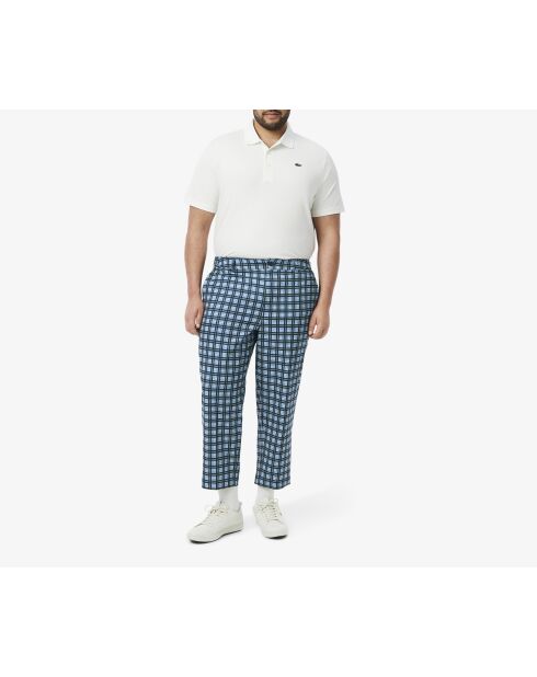 Ultradroge limoen/marineblauwe golfbroek