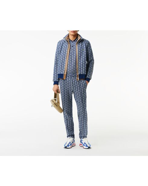 Joggingbroek van methyleen/meel met Parijse monogram