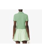 Polo L.12.D slim fit en mini Piqué stretch basilic chine