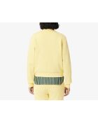 Sweatshirt col rond relaxed fit molleton jaune