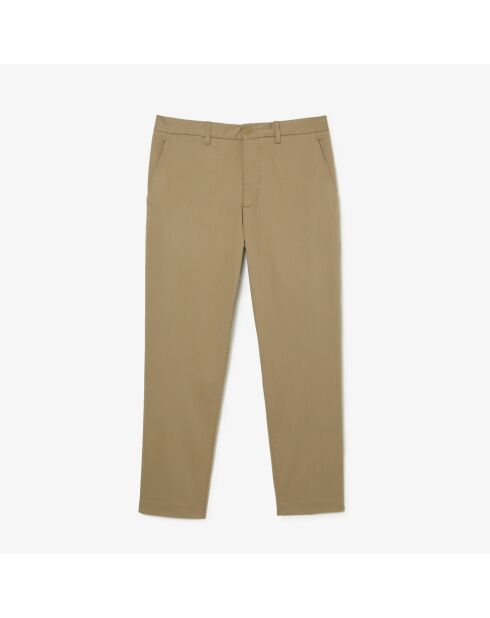 Schmal zulaufende Chinohose aus Stretchbaumwolle mit Löwe