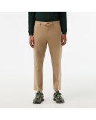 Schmal zulaufende Chinohose aus Stretchbaumwolle mit Löwe