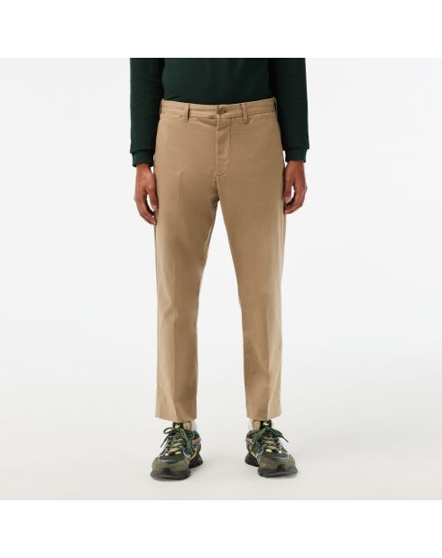 Schmal zulaufende Chinohose aus Stretchbaumwolle mit Löwe