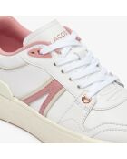 L002 Evo wit/lichtroze leren sneakers