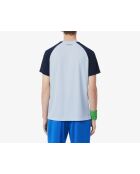 Stream/Navy-Calathea Ultra Dry-Tennis-T-Shirt im Farbblock-Design