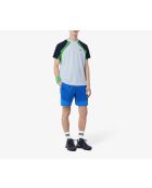 Stream/Navy-Calathea Ultra Dry-Tennis-T-Shirt im Farbblock-Design