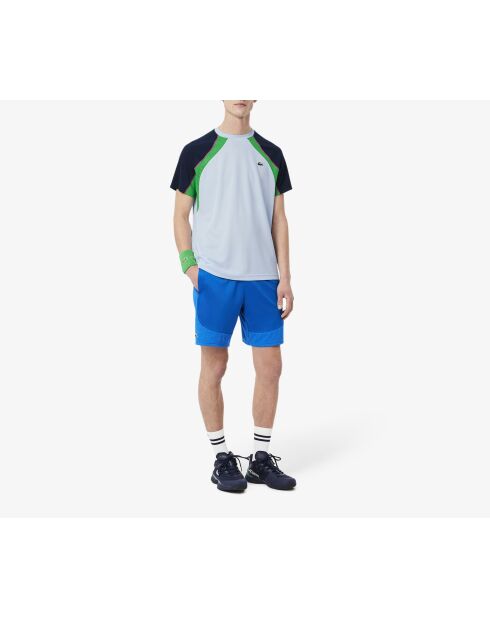 Stream/Navy-Calathea Ultra Dry-Tennis-T-Shirt im Farbblock-Design