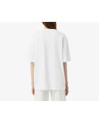 Weißes/mehrfarbiges Parade-T-Shirt mit Krokodildruck