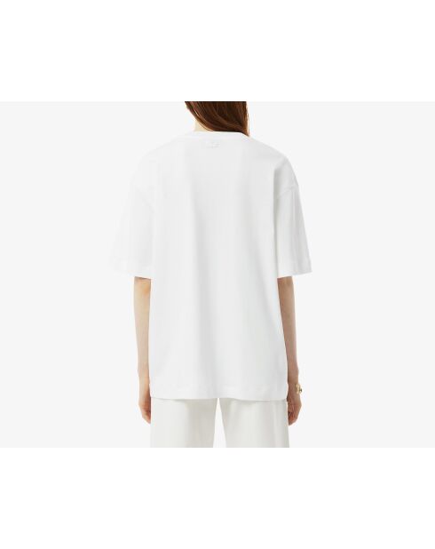 Wit/veelkleurig T-shirt met paradeprint met krokodillenprint