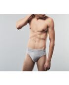 Set van 3 katoenen slips met zwart/wit-zilveren riem met gevlekt logo