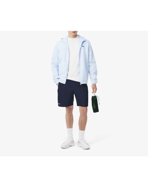 Lichte tennisshort met gekleurde banden marineblauw/zigeunerwit