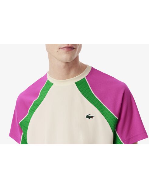 Lappland/Malva-Calathea Ultratrockenes Tennis-T-Shirt im Farbblock-Design