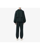 Dunkelgrüne Oversize-Jogginghose aus Parade-Twill