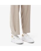 Sneakers L001 Set in pelle bianca/naturale