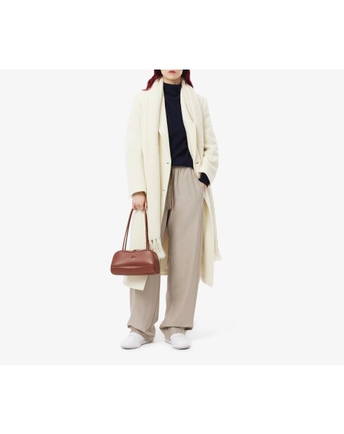 Sneakers L001 Set in pelle bianca/naturale