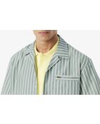 Kurzarmhemd mit lockerer Passform und weißen Streifen