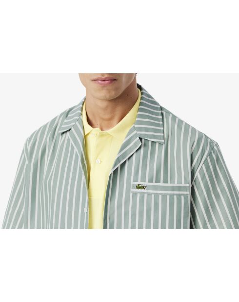 Kurzarmhemd mit lockerer Passform und weißen Streifen