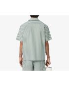 Kurzarmhemd mit lockerer Passform und weißen Streifen
