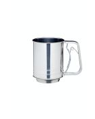 Meelzeef met zilveren trekker — 16x9,5x13 cm