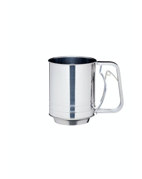 Meelzeef met zilveren trekker — 16x9,5x13 cm