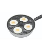 Cocedor de huevos con cuatro orificios, revestido con aluminio negro — 35x20,5x12 cm
