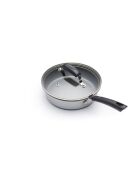 Cocedor de huevos con cuatro orificios, revestido con aluminio negro — 35x20,5x12 cm