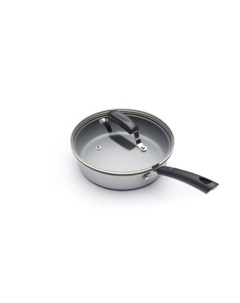 Cocedor de huevos con cuatro orificios, revestido con aluminio negro — 35x20,5x12 cm