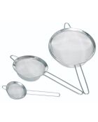 Set van 3 ronde vergieten met fijn zilvergaas - 39,8x21,1x6,5 cm