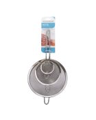 Set van 3 ronde vergieten met fijn zilvergaas - 39,8x21,1x6,5 cm