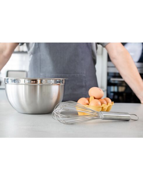 Ballonzweep met elf zilveren draden - 6,5x6,5x29,5 cm