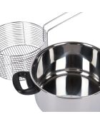 Frietfriteuse met zilveren mand - 48,5x21,2x18 cm