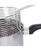 Frietfriteuse met zilveren mand - 48,5x21,2x18 cm