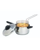 Frietfriteuse met zilveren mand - 48,5x21,2x18 cm