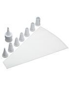 Ensemble de douilles en plastique Sweetly Does It avec 8 embouts blanc - 44.6x30.6x4.6 cm