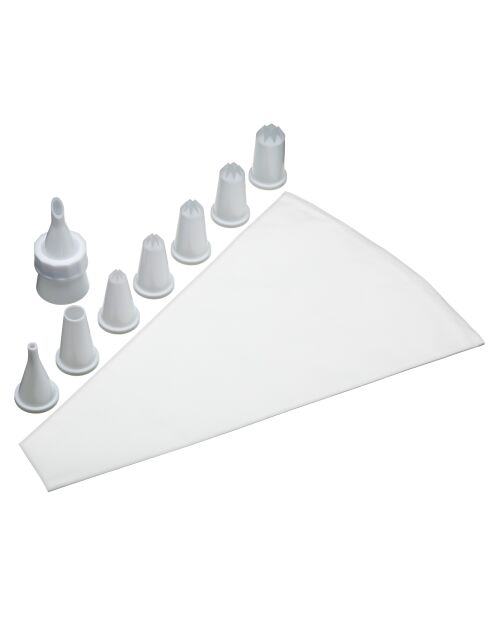 Ensemble de douilles en plastique Sweetly Does It avec 8 embouts blanc - 44.6x30.6x4.6 cm