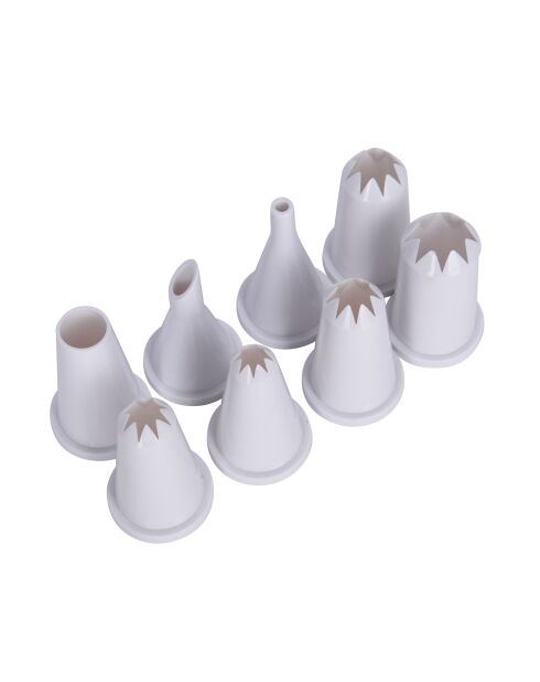 Ensemble de douilles en plastique Sweetly Does It avec 8 embouts blanc - 44.6x30.6x4.6 cm
