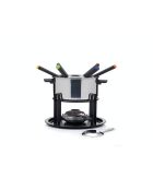 Ensemble à fondue de luxe argenté - 22.7x22.6x20.1 cm