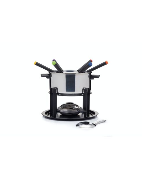 Ensemble à fondue de luxe argenté - 22.7x22.6x20.1 cm
