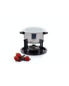 Ensemble à fondue de luxe argenté - 22.7x22.6x20.1 cm