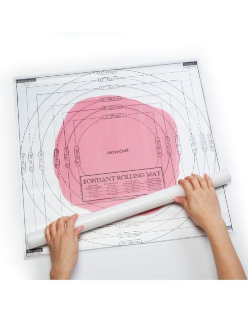 Tapis de glaçage en PVC à mesurer et à dérouler blanc - 3.5x3.5x50 cm